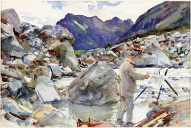 A Glacier Stream in the Alps